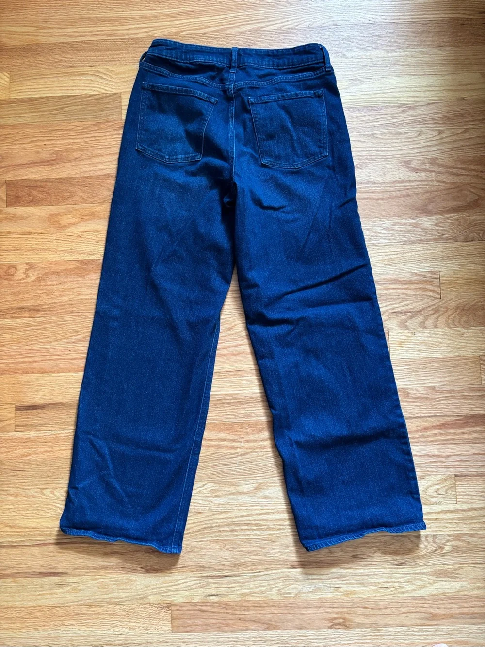 Old Navy Women's Dark Blue Wide-Leg, High Waist Jeans